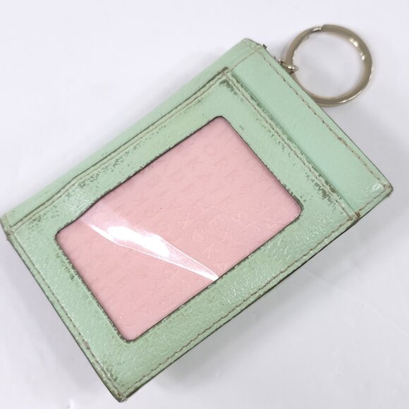 KATE SPADE NEW YORK MINT GREEN LEATHER COIN DARLA SMALL WALLET W/ KEYRING *FLAWS - Picture 2 of 16